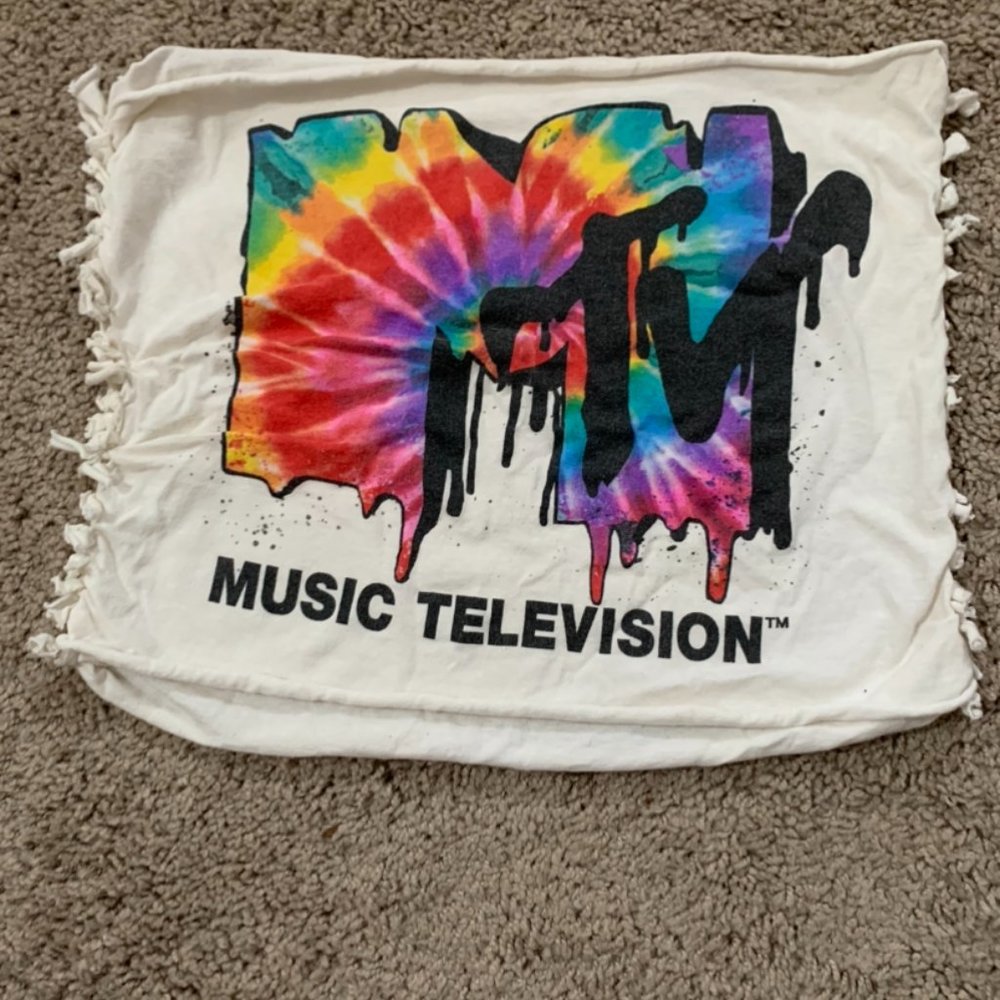 MTV tie dye crop top, tie up sides